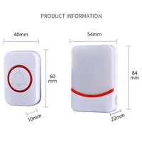 Wireless Doorbell With Remote Control And Flashing Light - Cmf1188-12 thumbnail