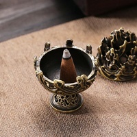 Large Vintage Copper Incense Burner - Bronze Ornament thumbnail