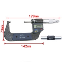 Digital Micrometer - 0.001mm Resolution 50-75mm Range thumbnail