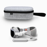 Portable Vr Headset Storage Bag for Apple Vision Pro Glasses - Gray Felt - Gray Felt thumbnail