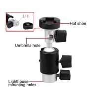 Black D-Type Flash Light Stand Bracket - Compact Design thumbnail