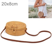 Handmade Bowknot Rattan Bag Vintage Art Beach Diagonal Bag 20X20X8Cm thumbnail