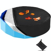 Round Foldable Pool Cover - Dustproof & Sunscreen - 122x30cm - Black / Silver thumbnail