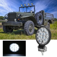 9.8W 10 - 30V Dc 6000K 3 Inch 14 Leds Circle Offroad Truck Car Driving Light Work Light Spotlight Fog Light thumbnail