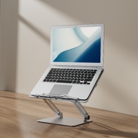 Portable Folding Laptop Stand with Adjustable Heat Dissipation - Book Clips thumbnail