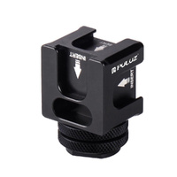 Aluminum 4-Head Hot Shoe Mount Adapter For Microphone And Flash Light thumbnail