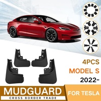 For Tesla Model S 2022 4Pcs / Set Car Auto Soft Plastic Splash Flaps Fender Guard thumbnail