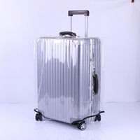 Waterproof Pvc Trolley Suitcase Cover - 24 Inch Rimless Transparent Dustproof thumbnail