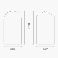 100 Disposable Transparent Dust Bags - 60x150cm - Pp Material thumbnail