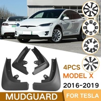 For Tesla Model X 2016-2021 4Pcs / Set Car Auto Soft Plastic Splash Flaps Fender Guard thumbnail