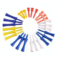 60-piece Ribbon Needle Golf Plastic Ball Tee - 51mm Size thumbnail