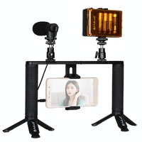 4-In-1 Vlogging Kit With Led Light Microphone Tripod And Stabilizer thumbnail