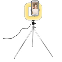 Dimmable Square Led Light with Tripod and Phone Holder thumbnail