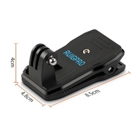 360 Degree Backpack Mount for Gopro Dji and Other Action Cameras - Rotating Clip Clamp thumbnail
