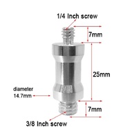 10-Pack 1 / 4 To 3 / 8 Screw Adapters - Male To Male thumbnail