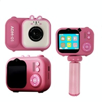 48Mp Dual Lens Kids Digital Camera With 2.4 Ips Screen And 32Gb Tf Card - Blue Fox - With 64G Tf Card Pink Bunny thumbnail