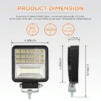 2 Pcs 4 Inch 20W Spot / Flood Light White Light Square - Shaped Waterproof Car Suv Work Lights Spotlight Led Bulbs Dc 9 - 30V thumbnail