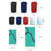 Large Double-sided Fleece Bath Towel - Quick-drying Black thumbnail