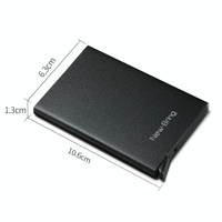 Automatic Pop Up Card Holder Wallet - Gray Metal thumbnail