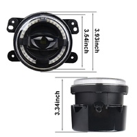 2 Pcs 4 Inch Car Led Angel Eyes Spotlight Modified Fog Lights For Jeep Wrangler / Dodge / Chrysler Pt Cruiser thumbnail