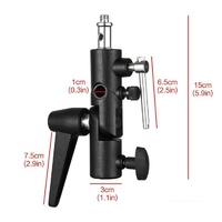 Multifunctional Flash Light Stand Umbrella Bracket - Max Load 3Kg H Type thumbnail