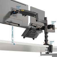 Full Motion Dual Arm Clamp for 22-32 Inch Lcd Tv Monitor Desk Holder with Gas Spring thumbnail