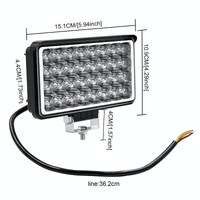 Cs - 1242A1 Car 4 Inch Square 32Leds Highlight Work Light Modified Front Bumper Lamp Spotlight thumbnail