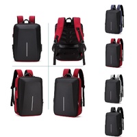 Hard Shell Backpack Alloy Frame Anti-theft Computer Bag for Men Blue thumbnail