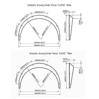 4 Pcs Car Universal Fender Flares Wheel Eyebrow Black Not Painted Wheel Eyebrow thumbnail