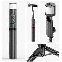 Rotatable Bluetooth Selfie Stick with Fill Light and Remote Control thumbnail