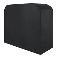Waterproof 210d Oxford Cloth Bbq Grill Cover - Anti-uv Dust-proof Foldable - Fits Gas Charcoal Electric - 190x71x117cm - Black thumbnail