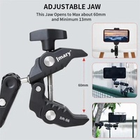 Aluminum Handlebar Magic Arm Rod Mount with Crab Clamp thumbnail