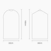 100 Disposable Transparent Dust Bags - 60x120cm - Pp Material thumbnail