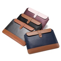14-15.4 Inch Microfiber Notebook Liner Bag - Horizontal Gray & Brown thumbnail