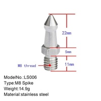 2Pcs Stainless Steel M8 Feet Screws For Slr Tripod thumbnail