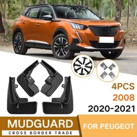 For Peugeot 2008 2020-2023 4Pcs / Set Car Auto Soft Plastic Splash Flaps Fender Guard thumbnail
