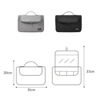 Portable Hair Dryer Storage Bag With Hook Large Capacity - Gray thumbnail
