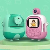 720P Hd Reversible Mini Digital Camera For Children - Cartoon Print - Pink thumbnail