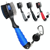 Portable Golf Club Brush - Retractable - Black thumbnail