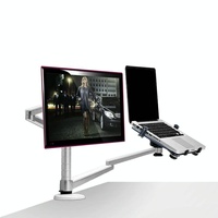 Silver Desktop Monitor Stand - Lifts Laptop thumbnail