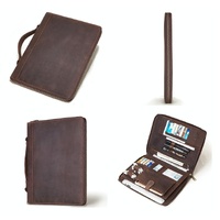 Black Leather Business Handbag for Computer Protection thumbnail