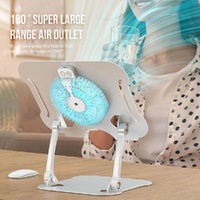 Silver Foldable Laptop Bracket with Fan - Space-saving Design thumbnail