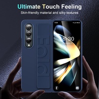 Silicone Wristband Foldable Phone Case for Samsung Galaxy z Fold 4 - Blue thumbnail