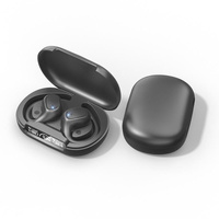 Waterproof Wireless Sports Bluetooth Earphones with Led Display - White thumbnail