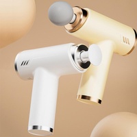 Silent Fascia Gun For Muscle Relaxation - High Frequency Vibration Massager - White thumbnail