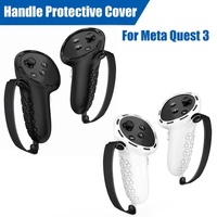 Non-slip Silicone Cover for Meta Quest 3 Vr Controllers - Black thumbnail