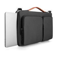 13.3-14 Inch Laptop Shoulder Bag with Messenger Style - Black thumbnail