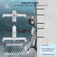 Wall Storage Bracket for Ps5 Vr2 Helmet / Headset / Handle / Remote Control - White thumbnail