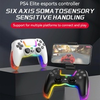 Wireless Bluetooth Grip for Ps4 with Dazzling Colour Light - Black thumbnail