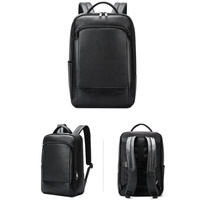Large Business Laptop Backpack in First-layer Cowhide - Black thumbnail